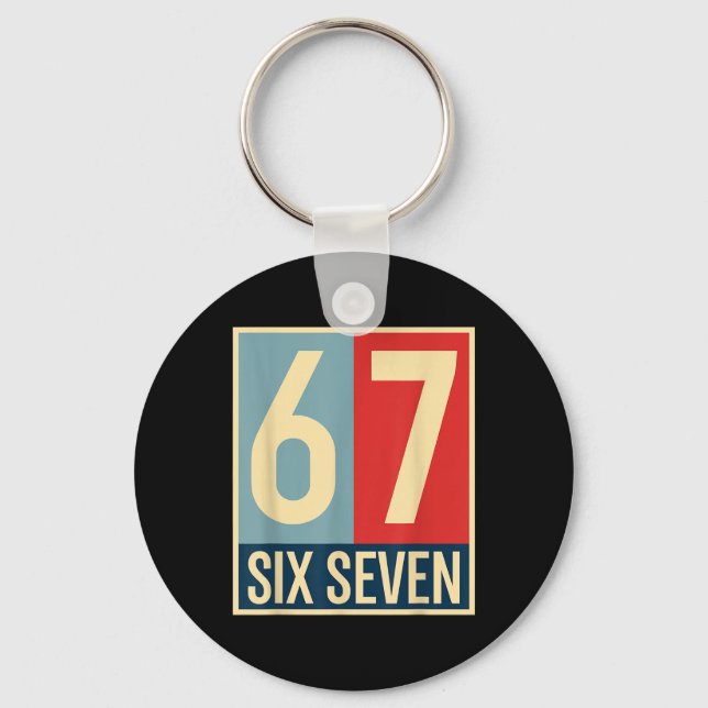 67 Meme Hope Poster Style  Keychain (Front)