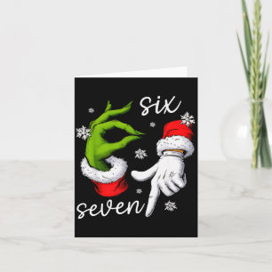 67 Meme Humor Funny Santa Says Six Seven Christmas Card