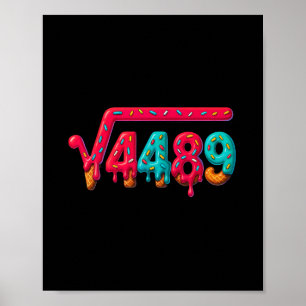 67 Meme Ice Cream Drip Square Root 4489 Gen Alpha Poster
