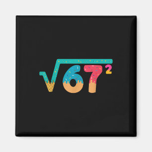 67 Meme Ice Cream Drip Square Root 67² Slang Math Magnet