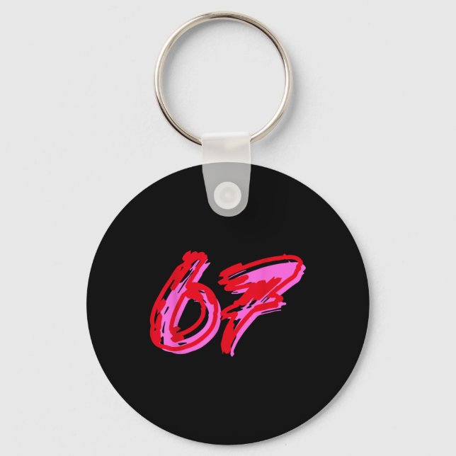 67 Meme  Keychain (Front)