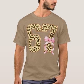 67 Meme Leopard Cheetah Cool SiSeven Funny 67 Gen T-Shirt