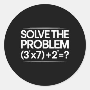 67 Meme Math Funny Six Seven Teacher Brainrot Joke Classic Round Sticker