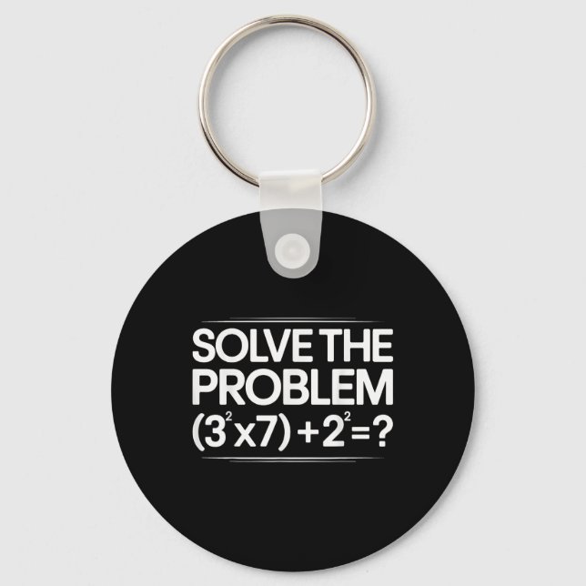 67 Meme Math Funny Six Seven Teacher Brainrot Joke Keychain (Front)