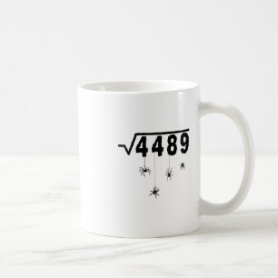 67 Meme Math Teacher 6 7 Halloween Spiders Square Coffee Mug