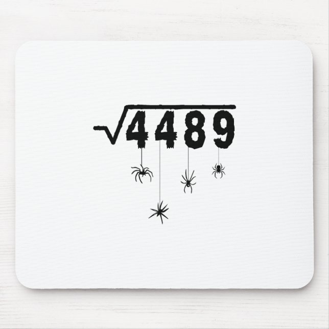 67 Meme Math Teacher 6 7 Halloween Spiders Square  Mouse Pad (Front)