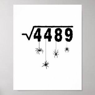 67 Meme Math Teacher 6 7 Halloween Spiders Square Poster