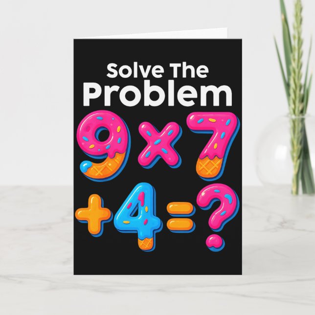 67 Meme Math Teacher Ice Cream Drip 6 7 Brainrot S Card (Front)