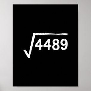 67 Meme Math Teacher Square Root 4489 Poster