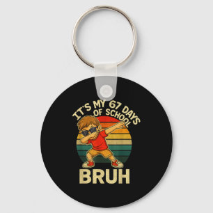 67 Meme Numbers Dabbing It's My 67 Days Of School Keychain
