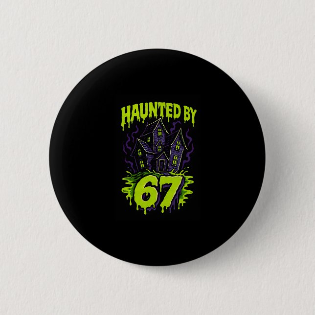 67 Meme Parents Halloween Costume Brain Rot 6-7 Si Button (Front)