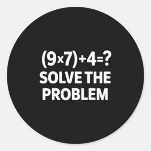 67 Meme Pemdas Elementary Math Teacher Classic Round Sticker
