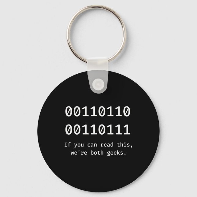 67 Meme Programmer Binary Code Funny Six Seven Pro Keychain (Front)