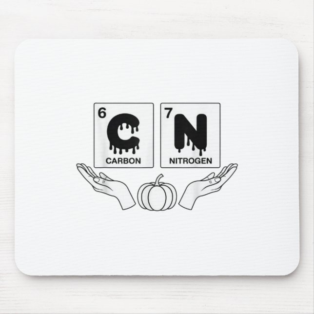 67 Meme Science Chemistry Funny Pumpkin Art Nerd J Mouse Pad (Front)