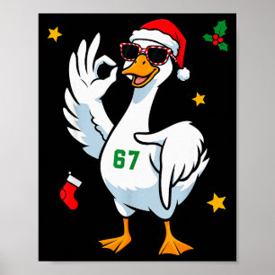 67 Meme Silly Goose 6 7 Funny Six Seven Christmas Poster