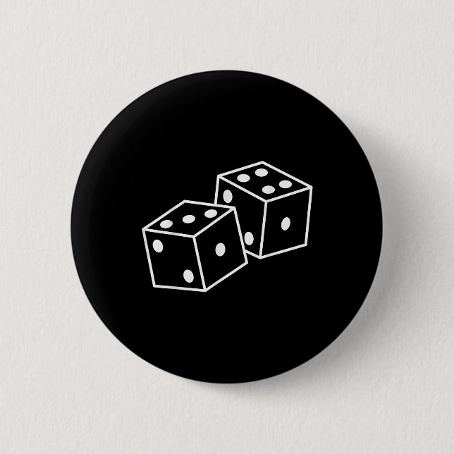 67 Meme Six Seven 6–7 Funny Dice  Button (Front)