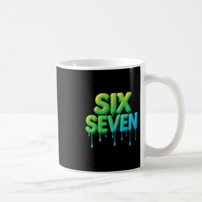 67 Meme Six Seven 6-7 Funny Internet Joke Viral Tr Coffee Mug (Right)