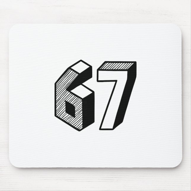 67 Meme Six Seven 6-7 Funny Internet Joke Viral Tr Mouse Pad (Front)