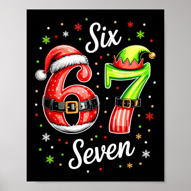67 Meme Six Seven 6 7 Kids Women Men Boys Girls Ch Poster (Front)