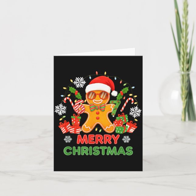67 Meme Six Seven 6 7 Meme Funny Christmas Gingerb Card (Front)