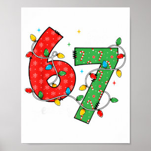 67 Meme Six Seven Brain Rot 6-7 Christmas Lights F Poster