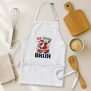 67 Meme Six Seven Bruh Funny Christmas 6 7 Adult Apron