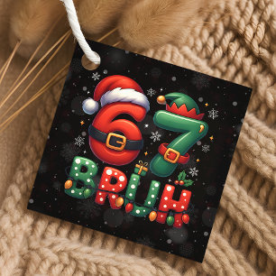 67 Meme Six Seven Bruh Funny Christmas 6 7 Favor Tags