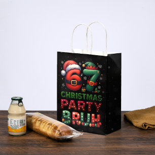 67 Meme Six Seven Bruh Funny Christmas 6 7 Medium Gift Bag