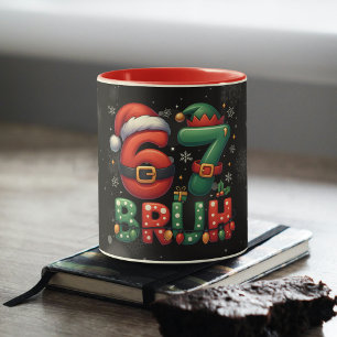 67 Meme Six Seven Bruh Funny Christmas 6 7 Mug