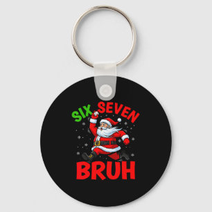 67 Meme Six Seven Bruh Santa Baseball Funny Christ Keychain