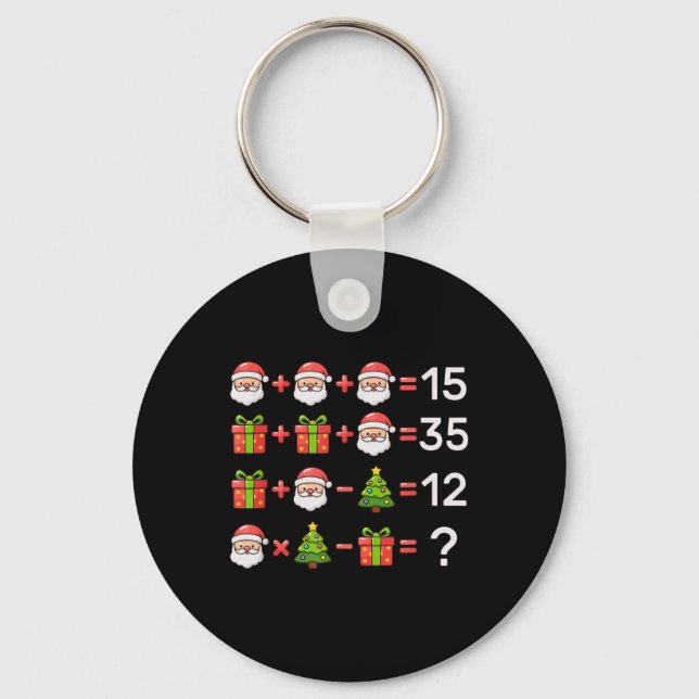 67 Meme Six Seven Christmas Math Equation Xmas Log Keychain (Front)