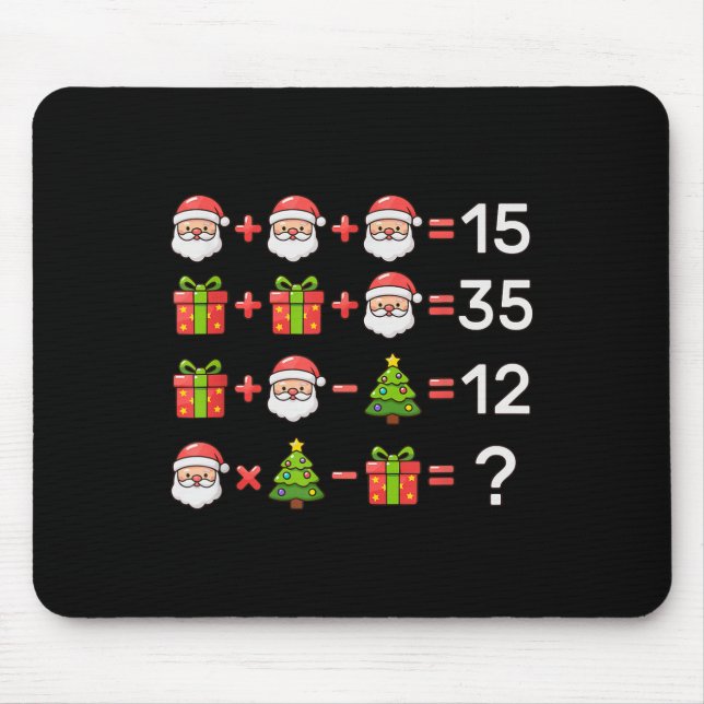 67 Meme Six Seven Christmas Math Equation Xmas Log Mouse Pad (Front)