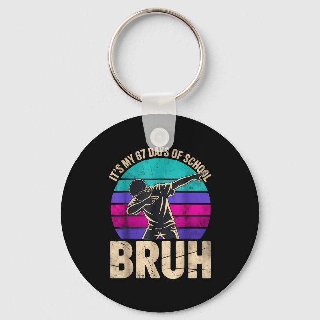 67 Meme Six Seven Dabbing Boy It's My 67 Days Of S Keychain (Front)