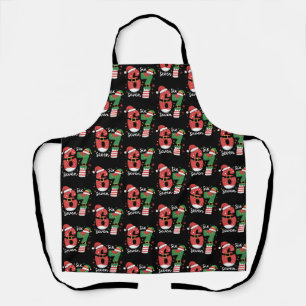67 Meme Six Seven Elf Christmas Santa Hat Apron