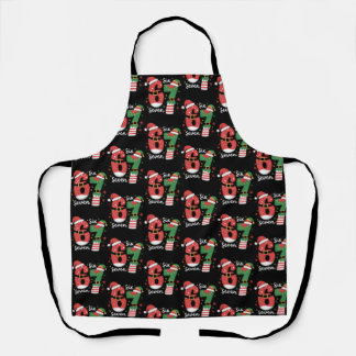 67 Meme Six Seven Elf Christmas Santa Hat Apron
