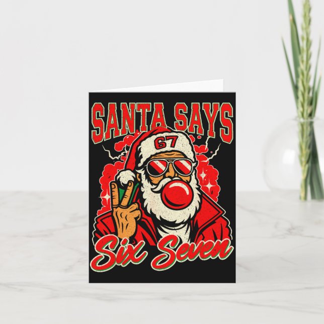 67 Meme Six Seven For Kids Women Men Boys Girls Ch Card (Front)
