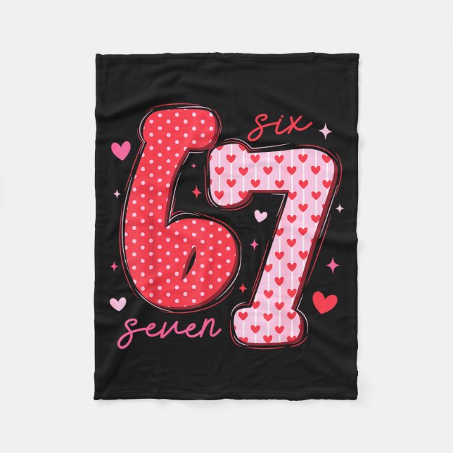 67 Meme Six Seven For Kids Women Men Boys Girls Va Fleece Blanket (Front)