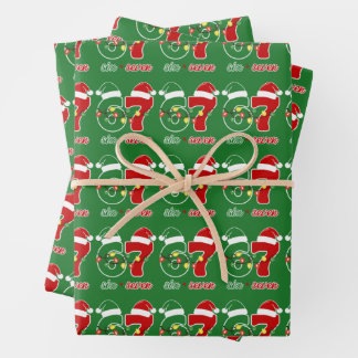 67 Meme Six Seven Gen Alpha Christmas Wrapping Paper Sheets