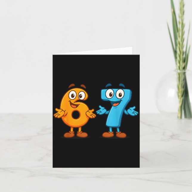 67 Meme Six Seven Kids Number Blocks Math Teacher  Card (Front)