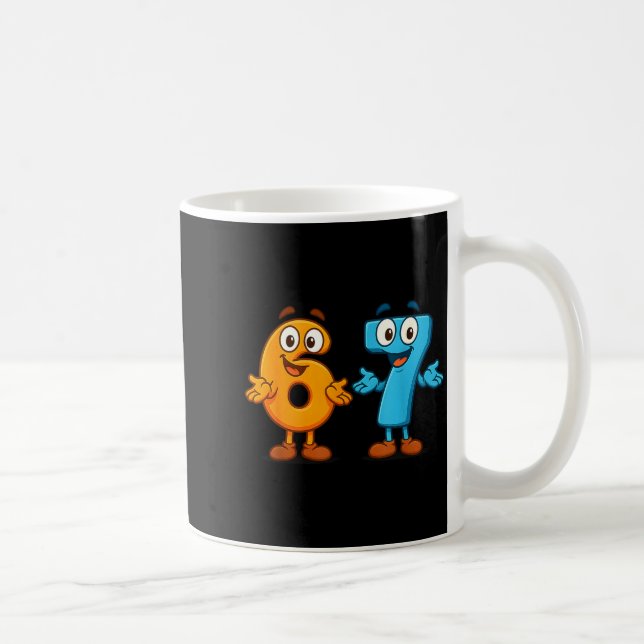 67 Meme Six Seven Kids Number Blocks Math Teacher  Coffee Mug (Right)
