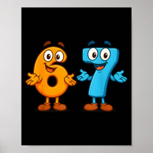 67 Meme Six Seven Kids Number Blocks Math Teacher  Poster