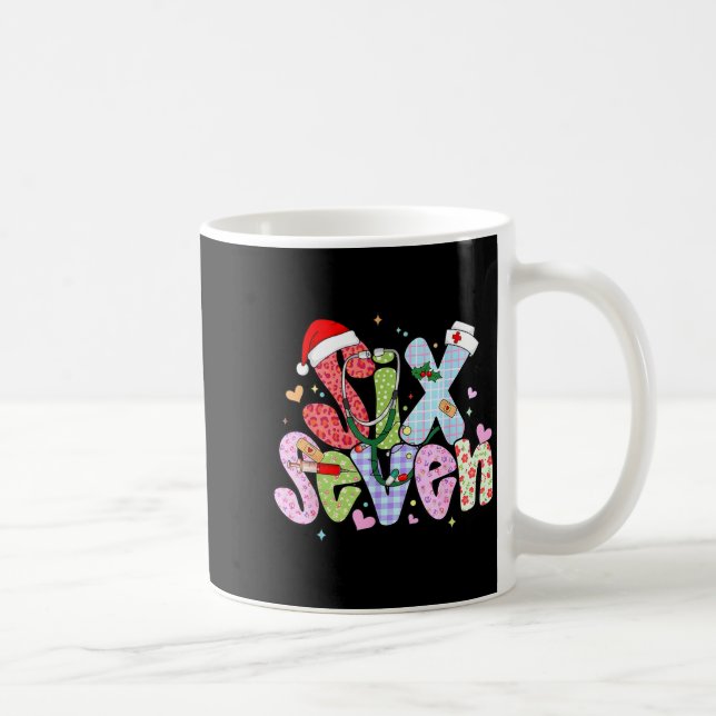 67 Meme Six Seven Nurse Christmas Funny Nursing Wo Coffee Mug (Right)