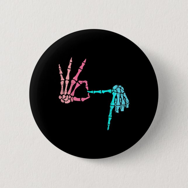 67 Meme Skeleton Drip Ice Cream 67 Baseball Lifest Button (Front)