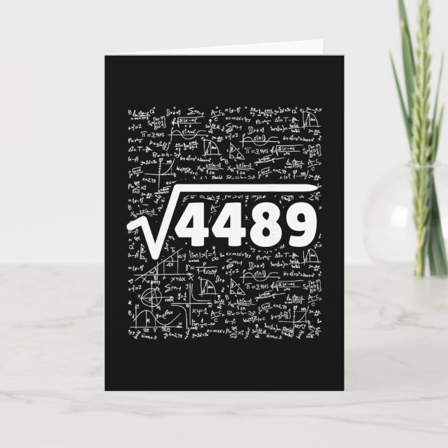 67 Meme Square Root 4489 Do The Math Funny Birthda Card (Front)