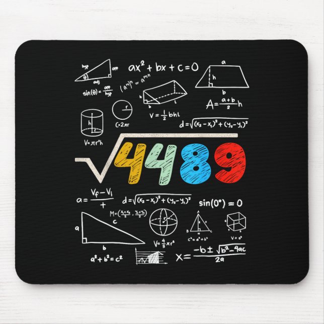 67 Meme Square Root 4489 Do The Math Funny Birthda Mouse Pad (Front)