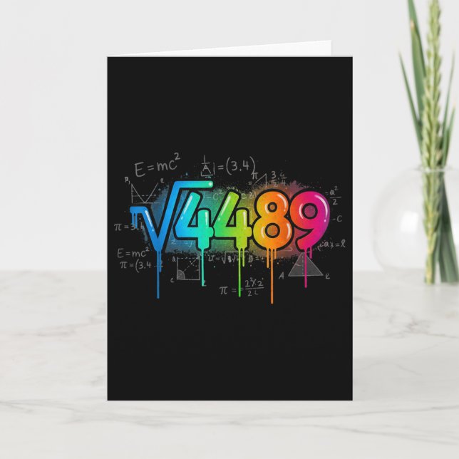 67 Meme Square Root 4489 Drip Six Seven Math Teach Card (Front)