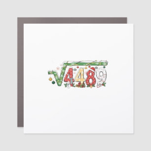67 Meme Square Root 4489 Six Seven Math Christmas Car Magnet