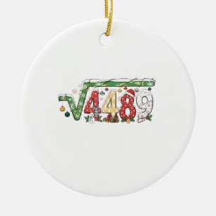 67 Meme Square Root 4489 Six Seven Math Christmas Ceramic Ornament
