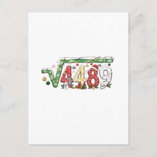 67 Meme Square Root 4489 Six Seven Math Christmas Postcard