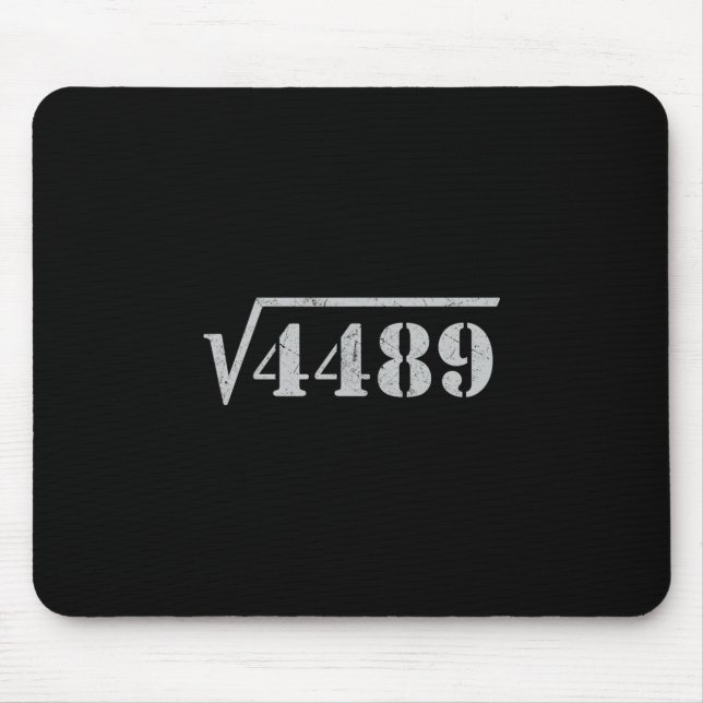 67 Meme Square Root 4489 Slang Math 6 7 Retro Men  Mouse Pad (Front)